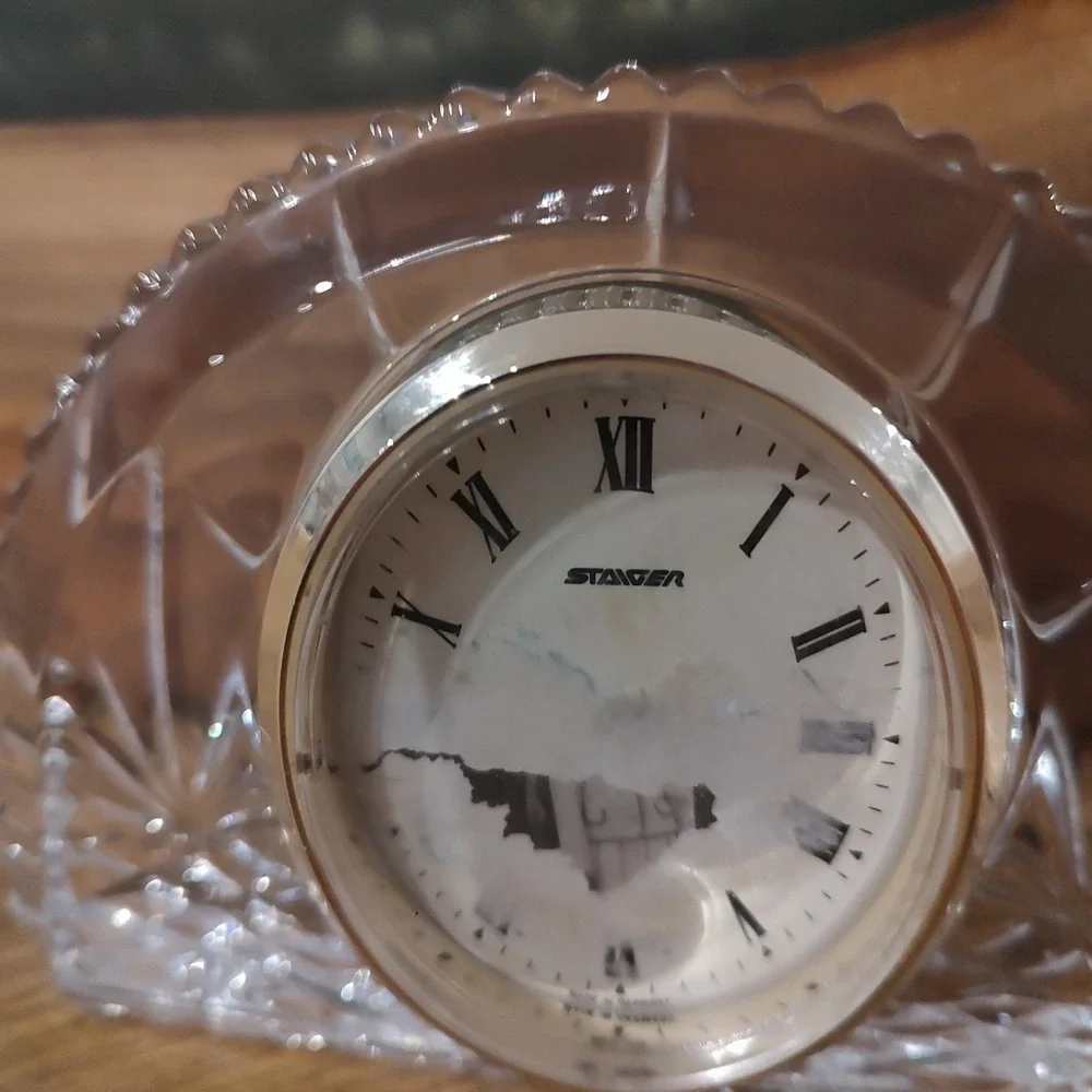 Vintage Staiger Mantle Clock Cut Crystal Germany Parts‎ Only